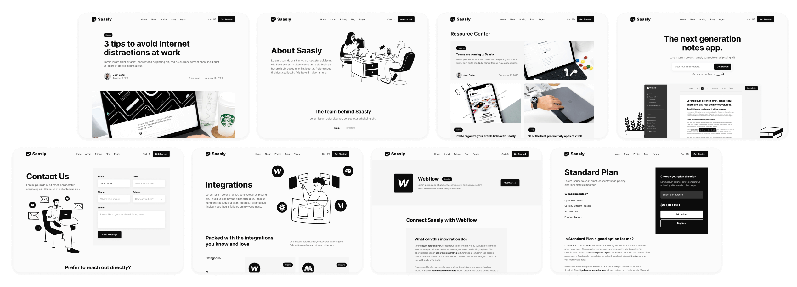Saasly - Buy now on Webflow - SaaS Webflow Template