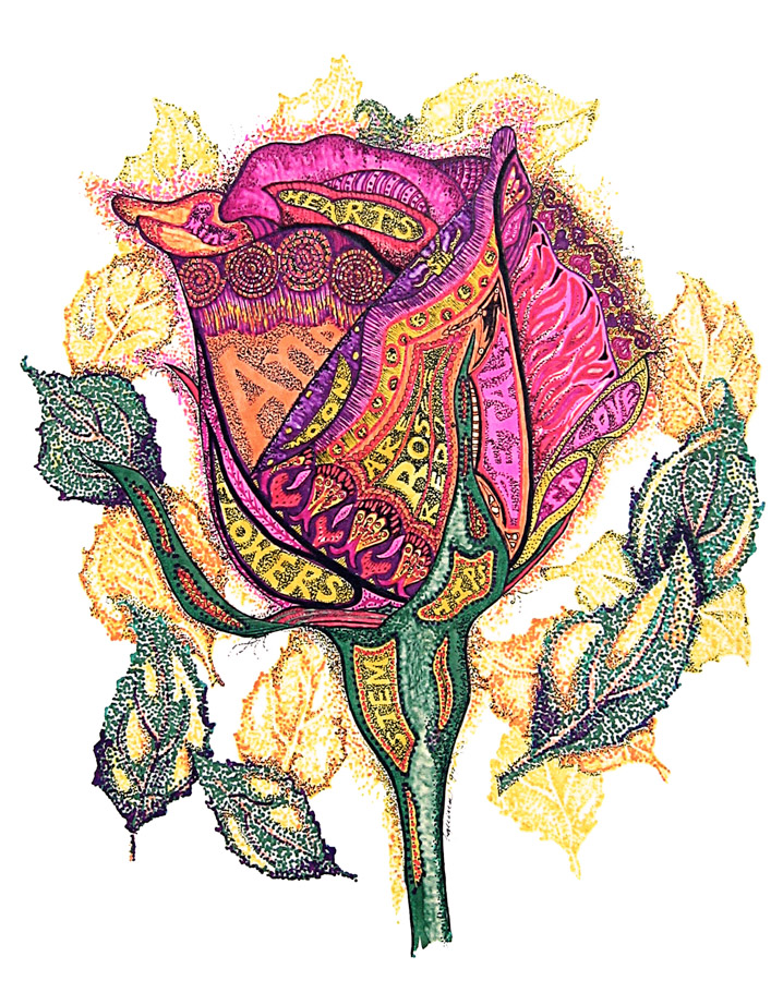 Language of Flowers watercolor by Becky Guinn
