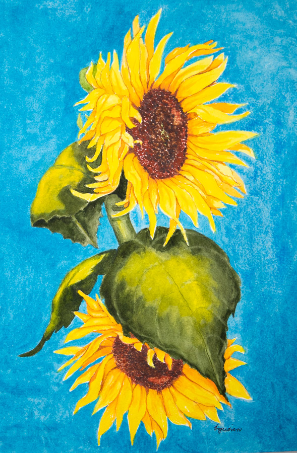 Landscape watercolor by Becky Guinn