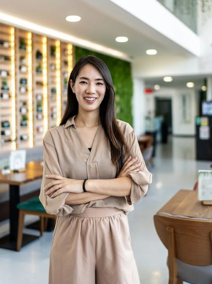A small business owner viewing Bizcap's Line of Credit financing
