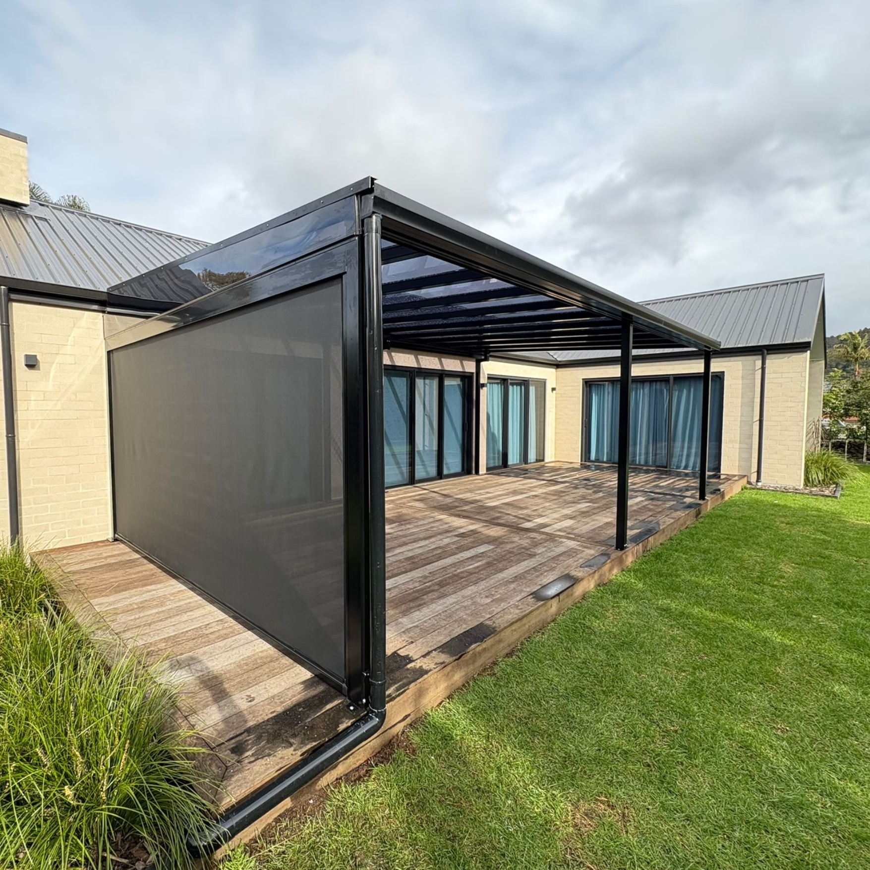 Glazed roof with privacy Ziptrak blind in Kensington, Whangarei, by Shadeland