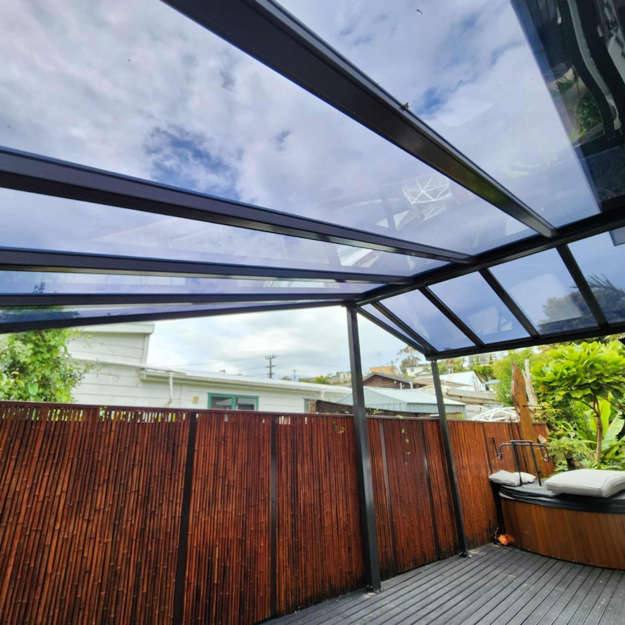 Custom gabled glazed roof installation in Kamo, Whangarei, by Shadeland