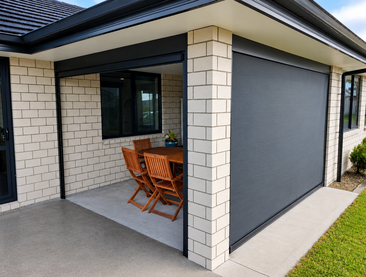 Creating a More Comfortable Outdoor Room with Shade Track Pro Blinds – additional photo 1