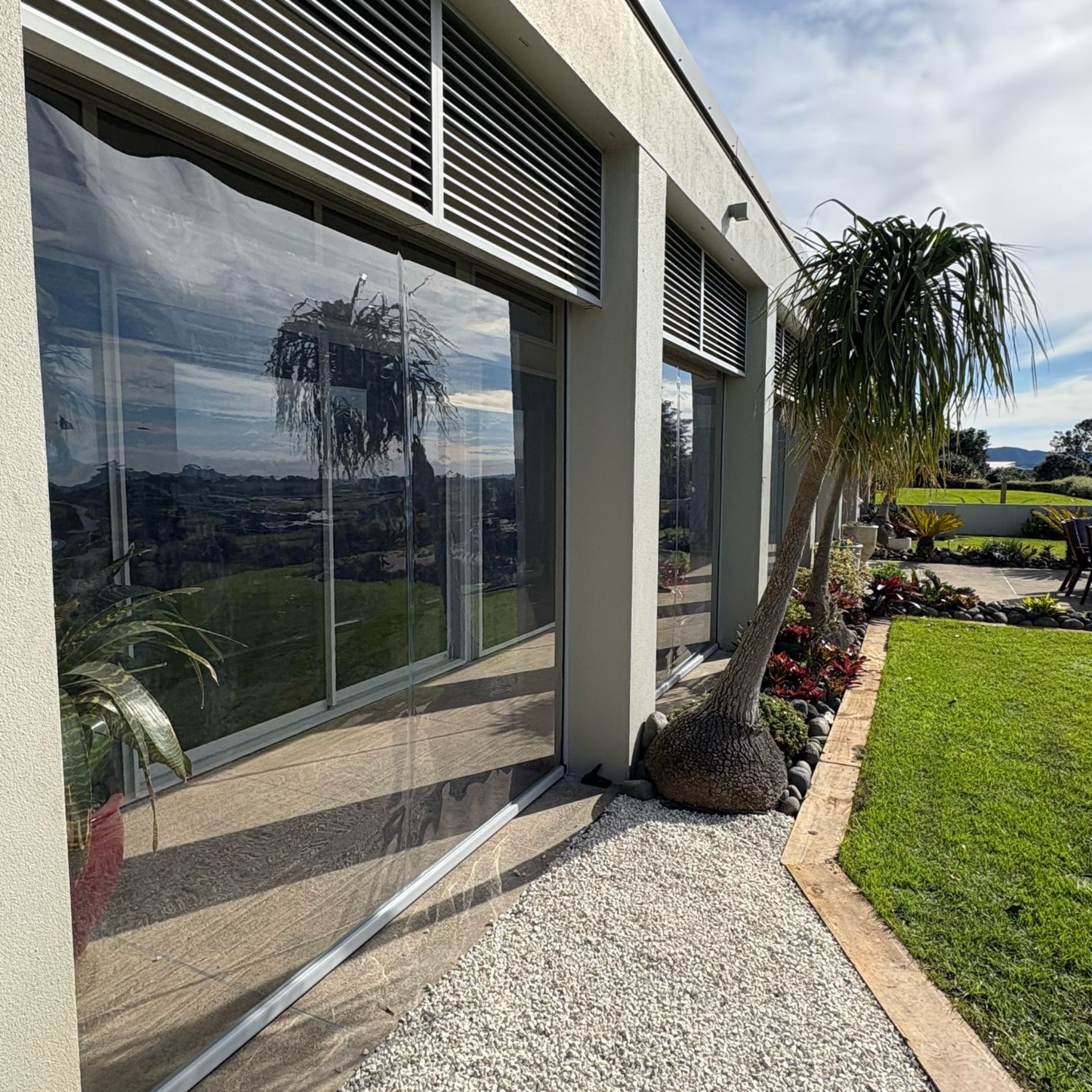 Coastal Protection with Clear Ziptrak Blinds in Waipu – additional photo 2