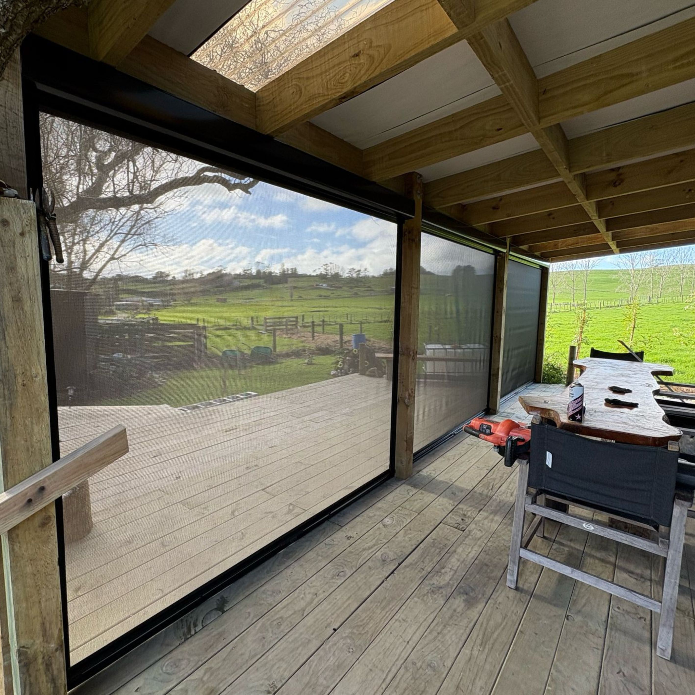 Extending a Tiny Home’s Living Space with Ziptrak Blinds in Parua Bay – additional photo 2