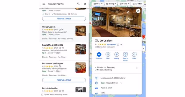 Up-to-date Google business profile example
