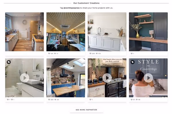 User-generated content on a webshop