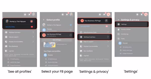 Choosing a Page on Facebook