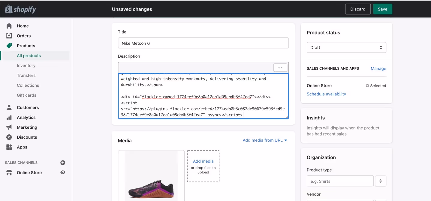 Adding Flockler to the Shopify content editor