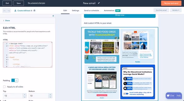 Adding Flockler’s embed code to Hubspot