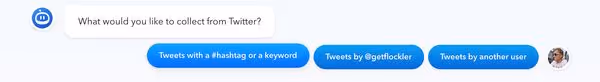 Selecting user accounts and hashtags for Twitter embed
