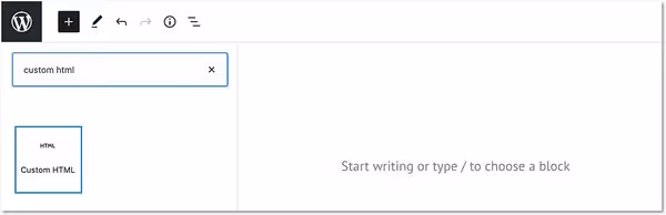 Add a custom HTML element to WordPress