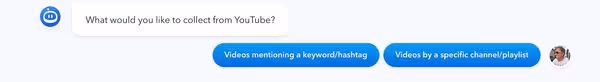 Selecting a YouTube content source on the Flockler app