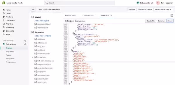 Changing the order of Shopify homepage elements