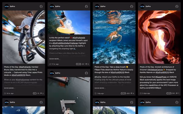 A Facebook feed for WordPress example