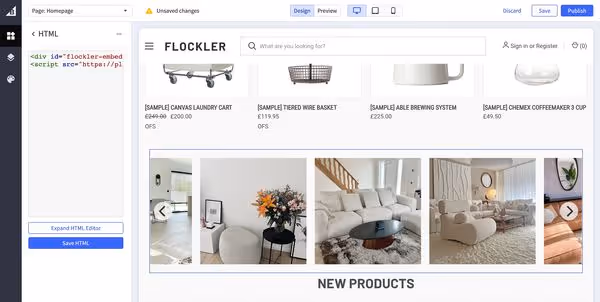 Saving the HTML element changes on BigCommerce