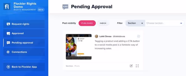 A UCG post pending approval