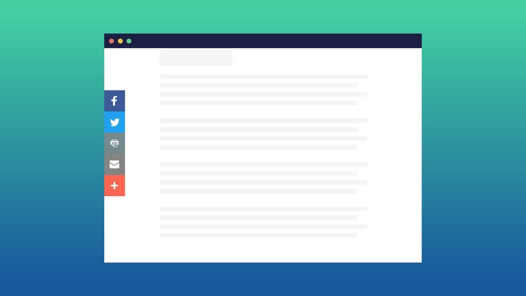 Beispiel für eine Social-Media-Integration: Share-Buttons auf einer Webseite