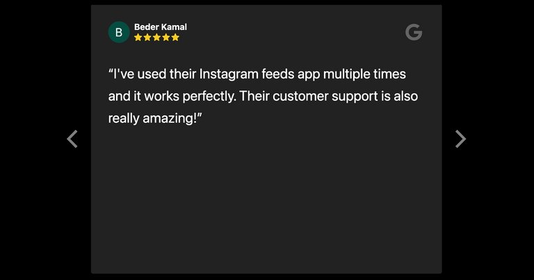 In eine Website eingebundene Google-Bewertungen