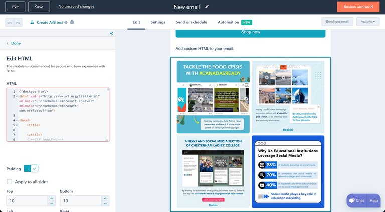 Flocklers Einbettungscode in HubSpot einfügen