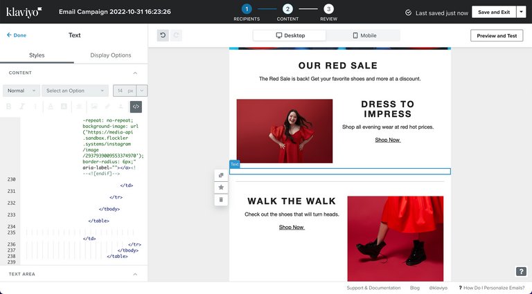 Flocklers Einbettungscode zu Klaviyo hinzufügen