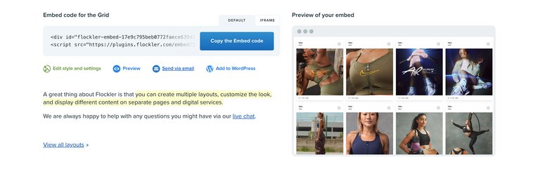 Beispiel für einen Einbettungscode eines Pinterest Boards