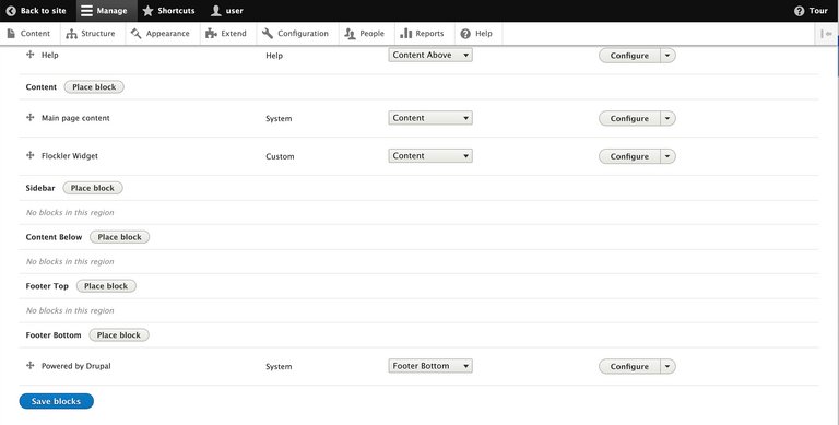 Benutzerdefinierten Block in Drupal abspeichern