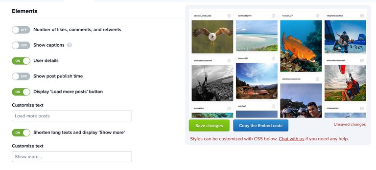 Anpassen des Layouts in der Flockler-App