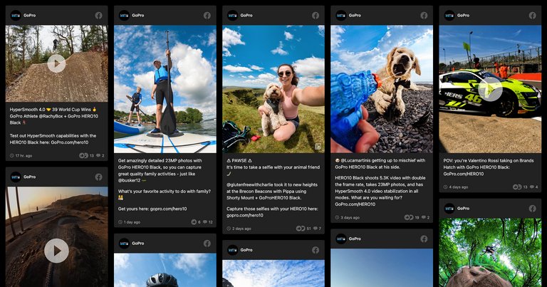 Beispiel für ein Facebook-Widget auf einer Webseite