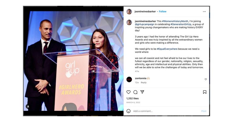 Beispiel für einen Instagram-Kampagnenbeitrag