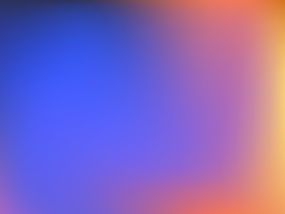 Smooth gradient background blending blue, purple, pink, and orange tones.