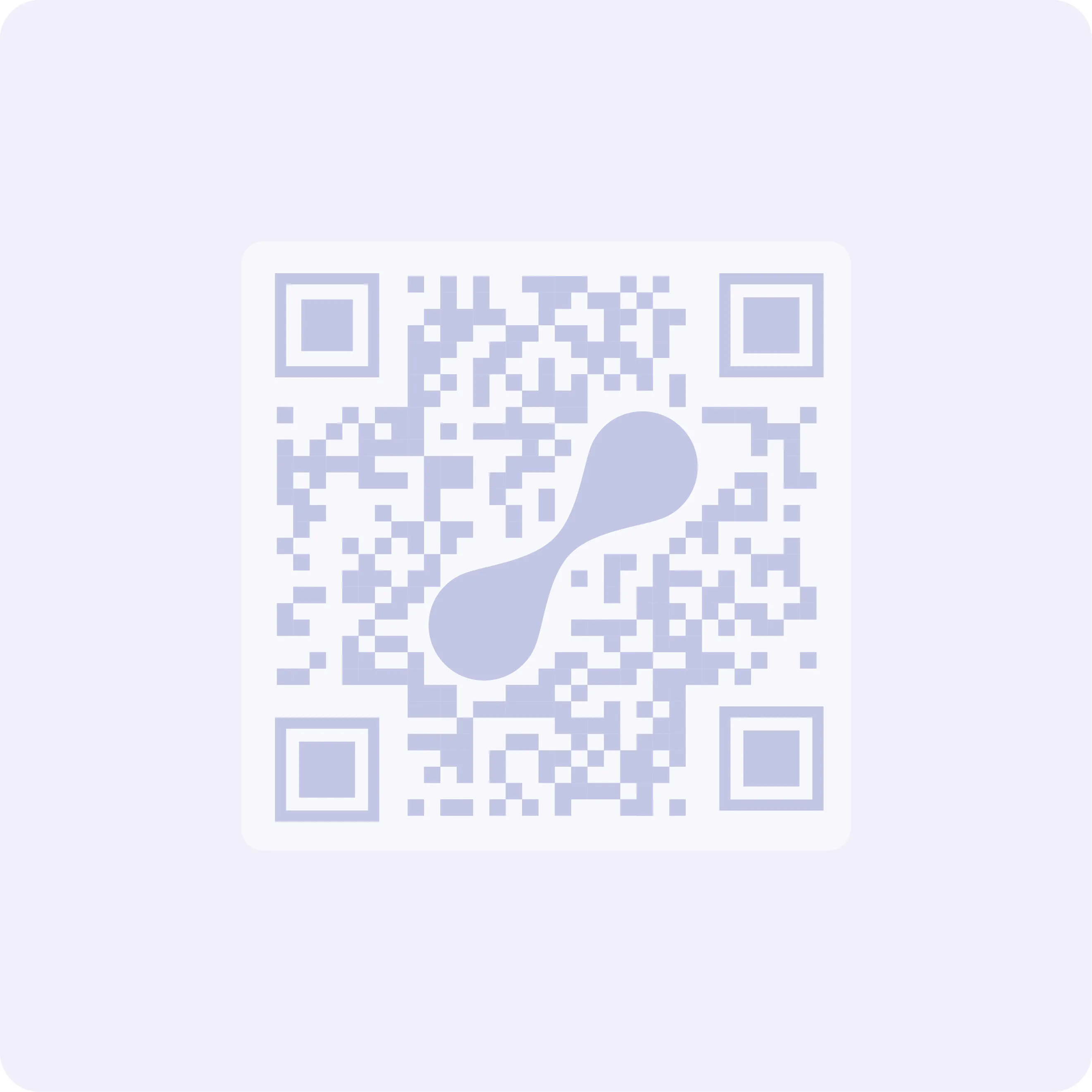 QR code with a stylized logo in the center, designed for scanning to access EV charging or app features.