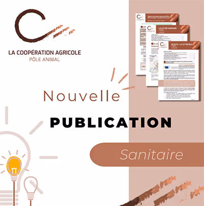 Visuel de la publication sanitaire du Pôle animal présentant des fiches pratiques et outils pour la gestion sanitaire en coopérative