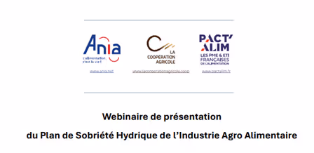 Logos de l’ANIA, La Coopération Agricole et Pact’Alim avec les liens de leurs sites respectifs.