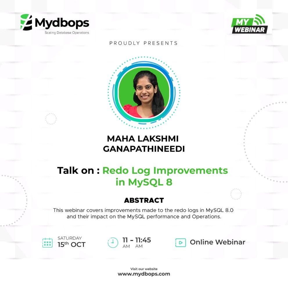 Synopsis of Mydbops 17th edition of MyWebinar — Mydbops