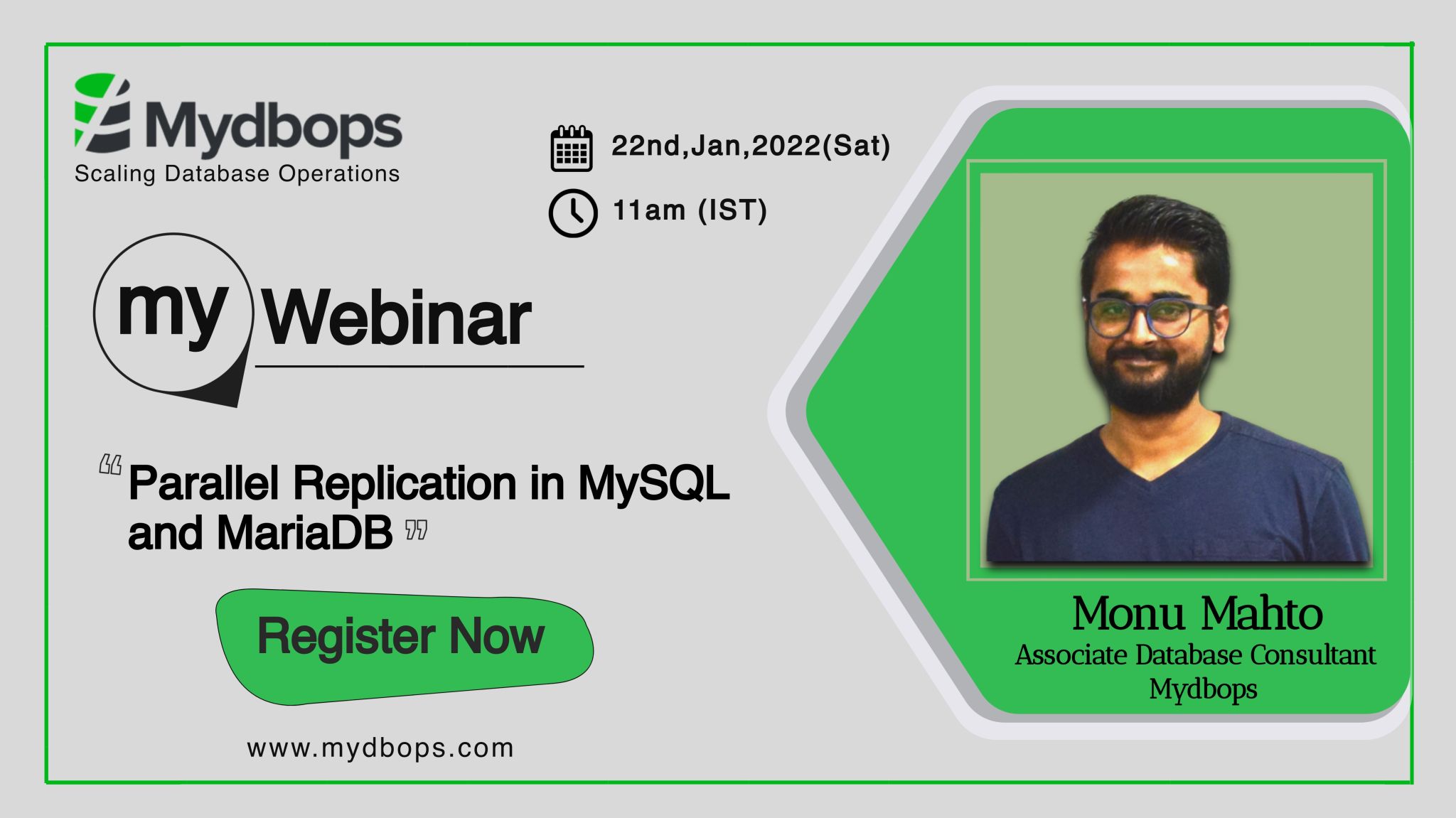 Mydbops MyWebinar 13th edition – Speaker Announcement — Mydbops