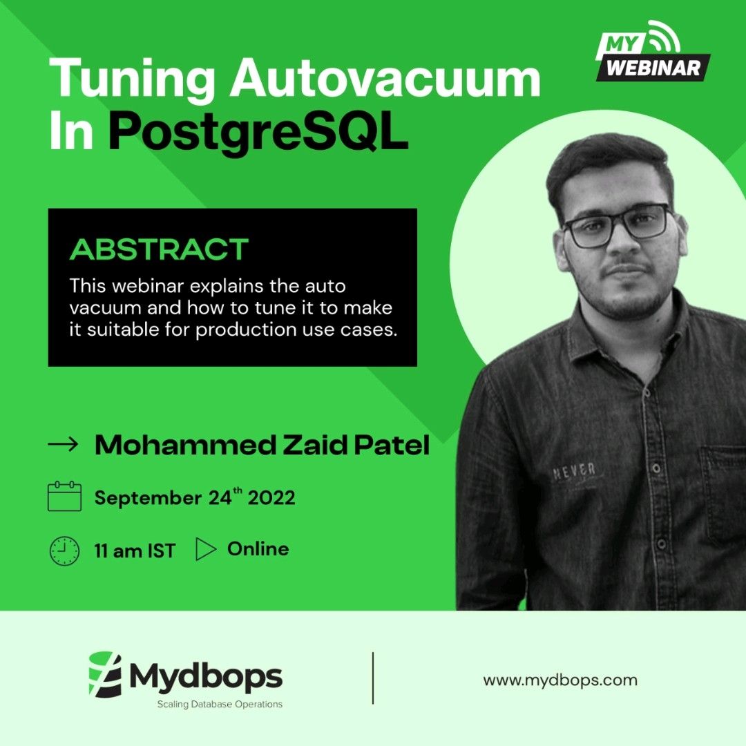 Synopsis of Mydbops 16th edition of MyWebinar — Mydbops