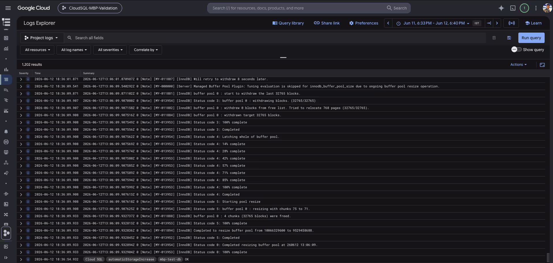 Internal Resize Workflow