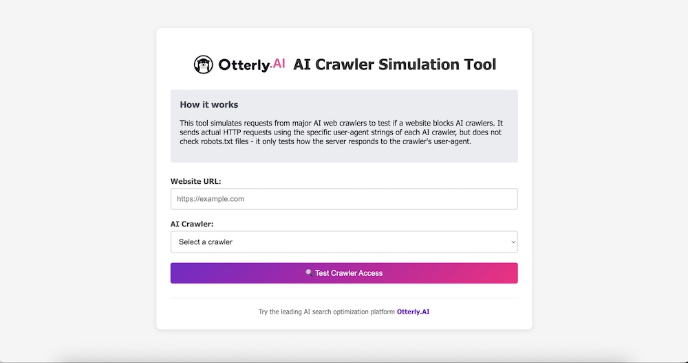 test for AI crawlers