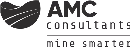 AMC Consultants logo with a stylized shield and the tagline 'mining smarter'