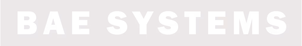 BAE SYSTEMS wordmark logo in black capital letters on a light gray background.