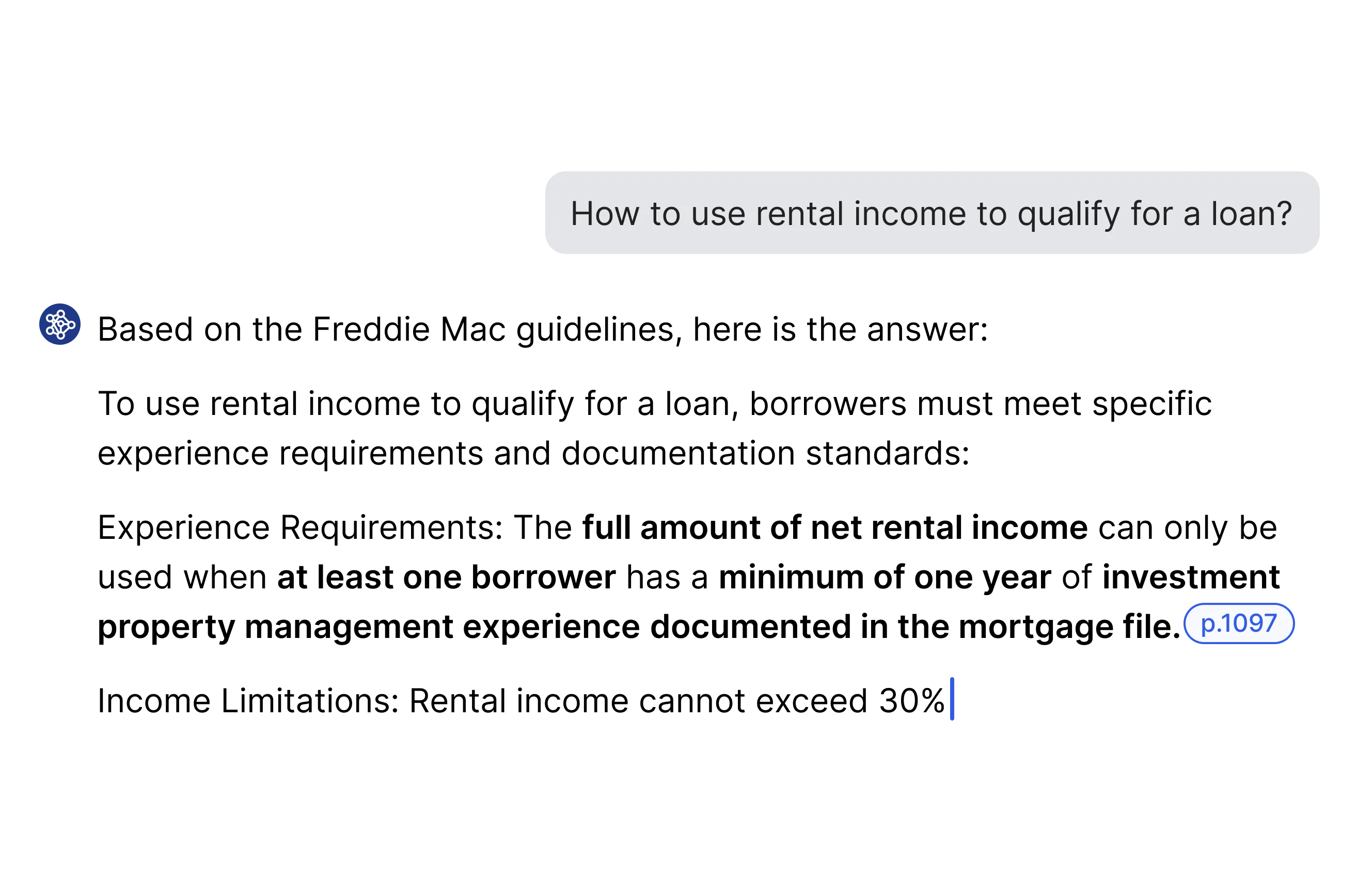 Diagram showing how rental income helps qualify for a loan by improving DTI ratio.
