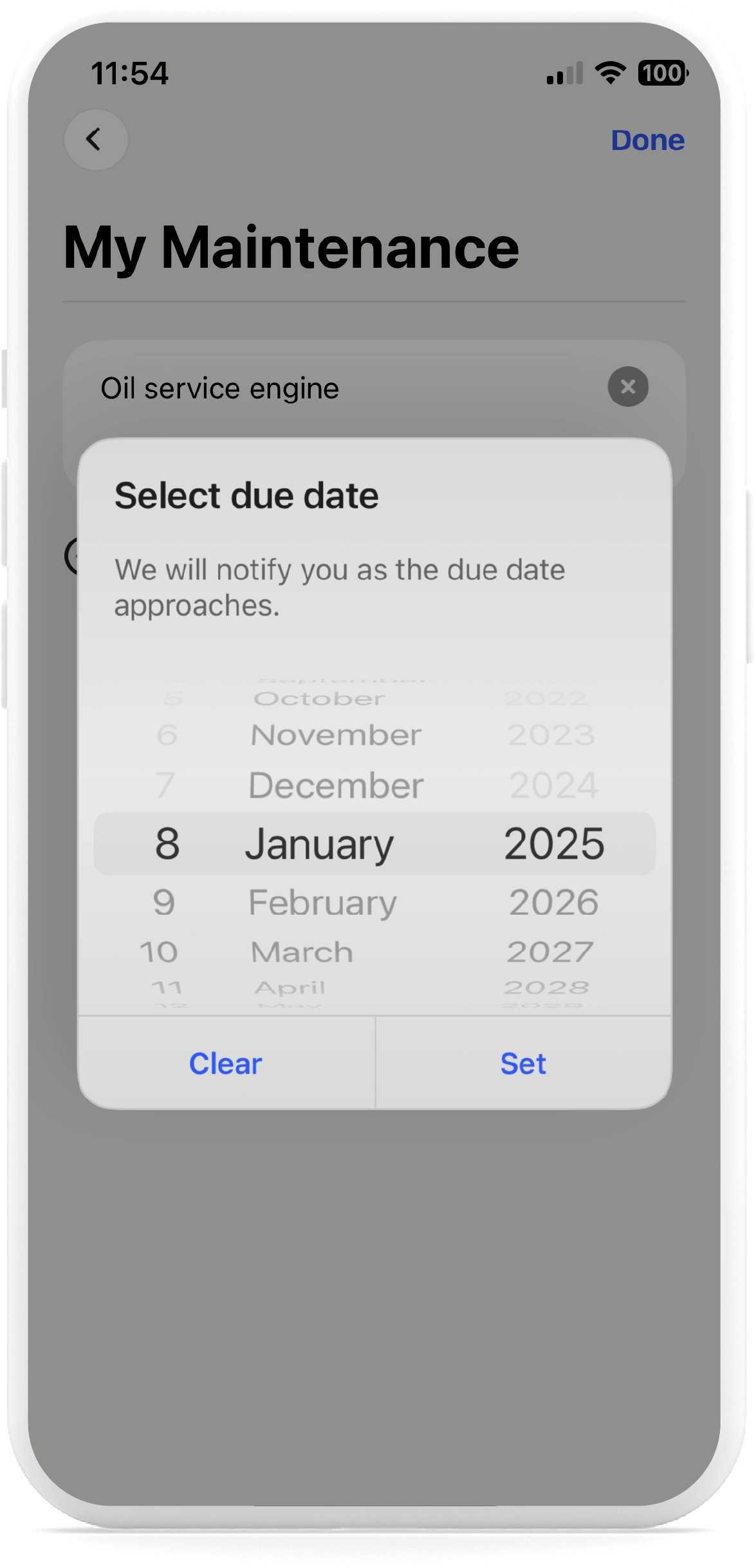 Maintenance Checklists