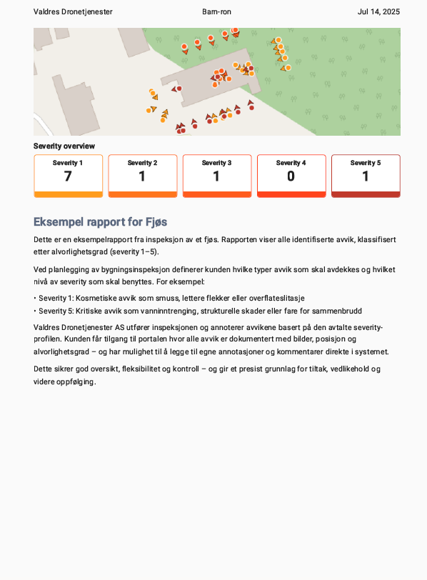 Dette er et bilde av et utklipp av en rapport