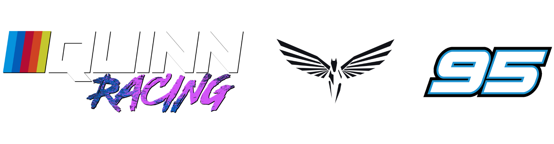 Quinn Racing Logo with Pegasus Logo and 95 Number Logo
