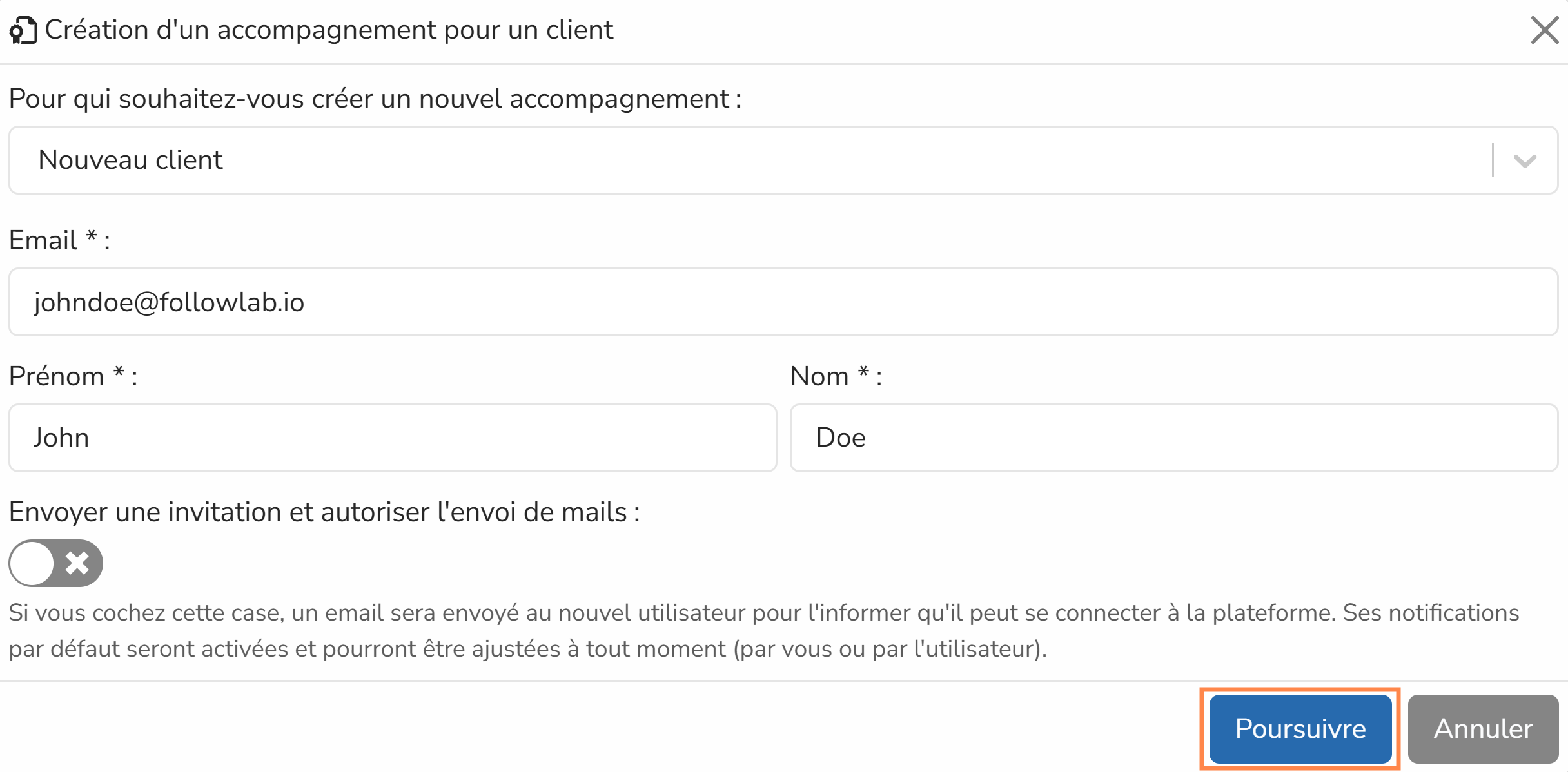Ajouter un client