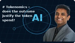 rasanna Arikala, Chief Technology & Product Officer at Kore.ai, discussing AI tokenomics