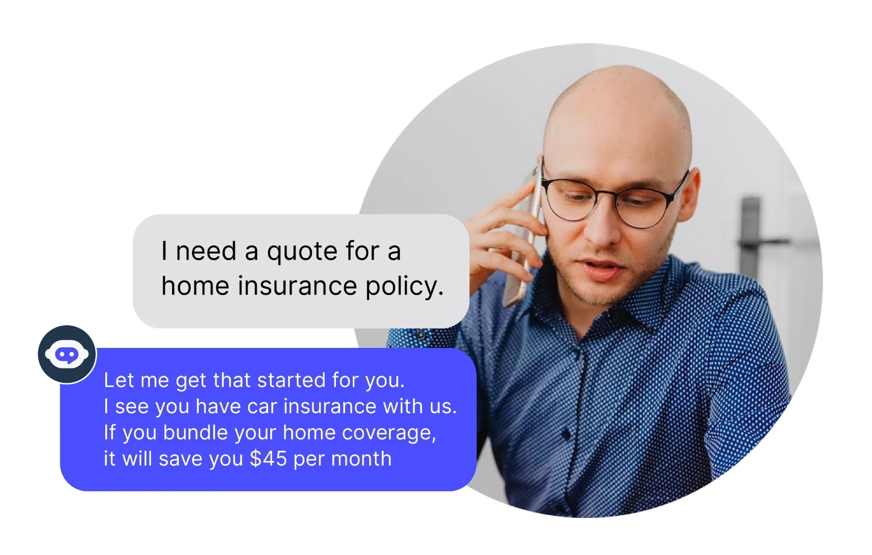 Example of why customers are interested in talking to a virtual assistant