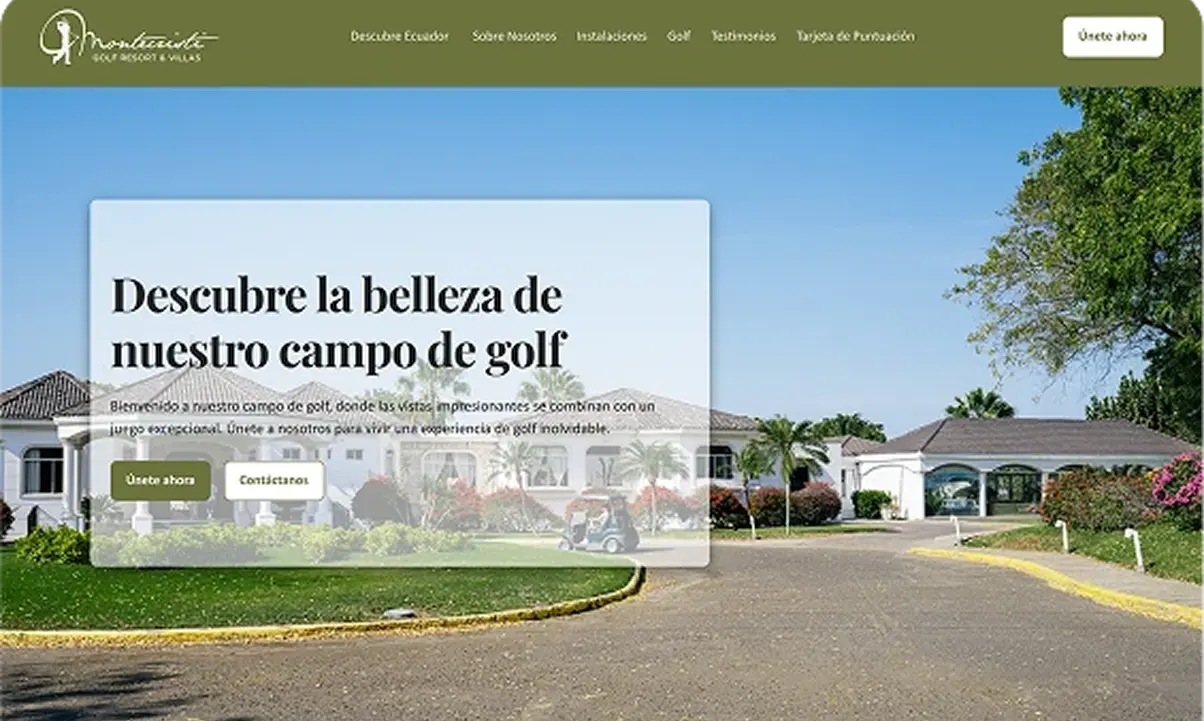 Montecristi's web mockup