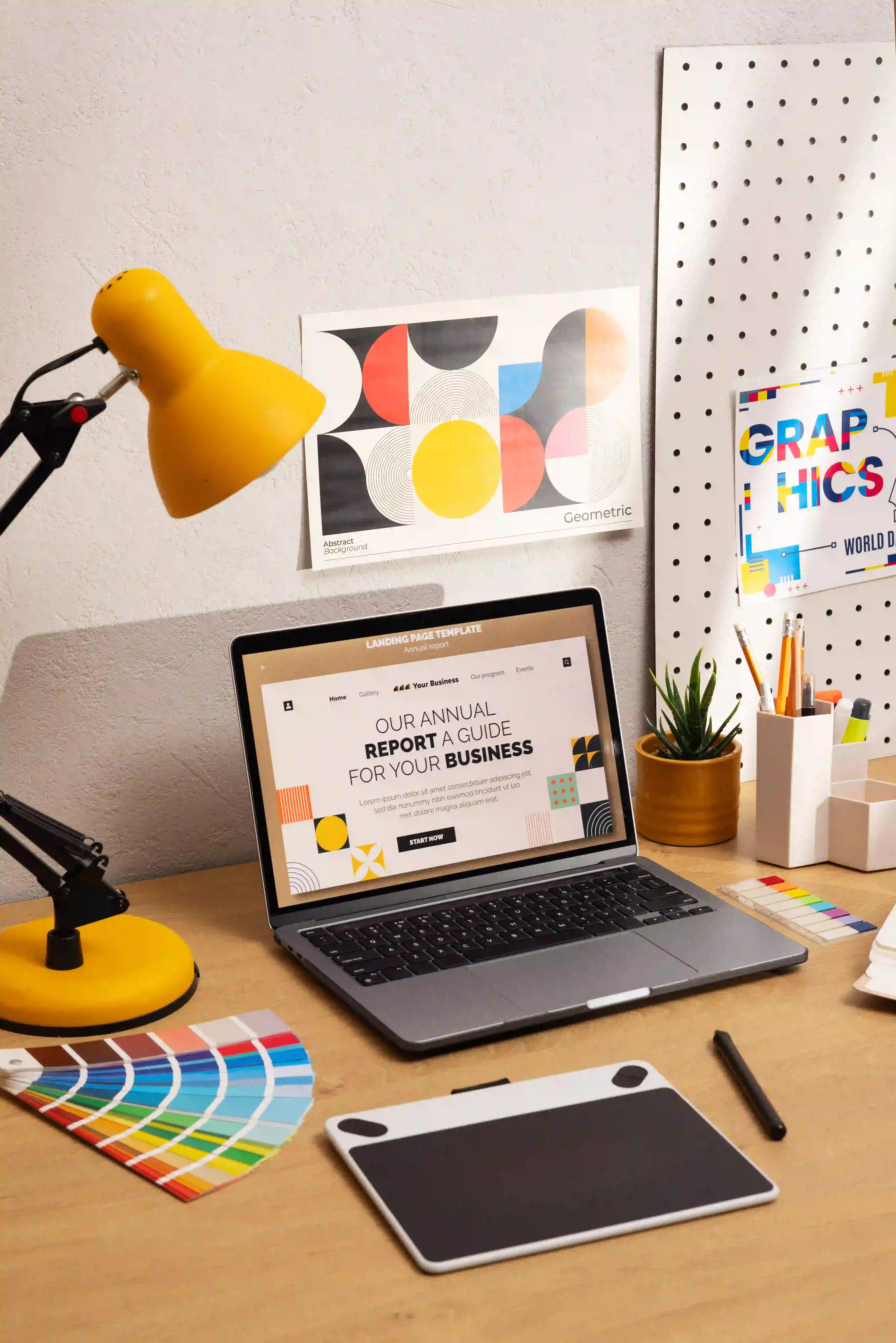 Designer creating a product packaging on his computer.